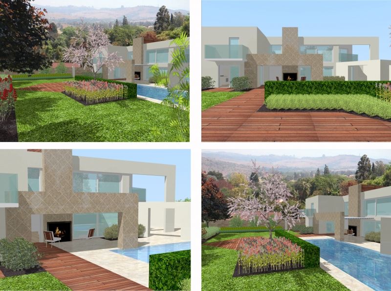 3D landscape design visualisation of a contemporary Sydney backyard
